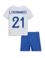Francie Lucas Hernandez #21 Venkovní dres pro děti MS 2022 Krátký Rukáv (+ trenýrky)